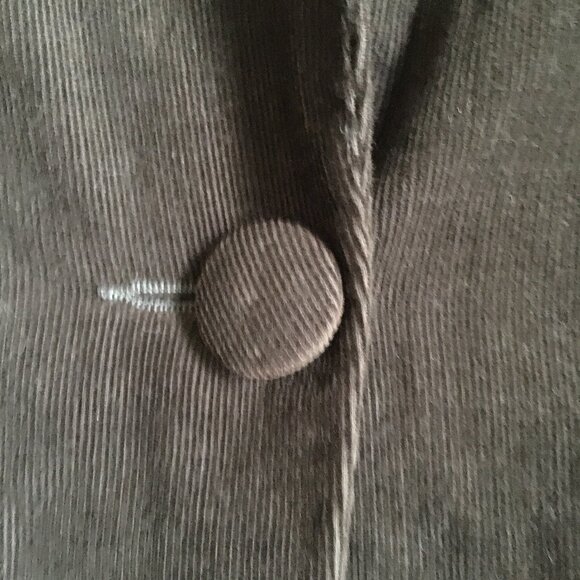 Vintage Y2K Olive Brown Cotton Corduroy Single Button Blazer - Picture 4 of 16
